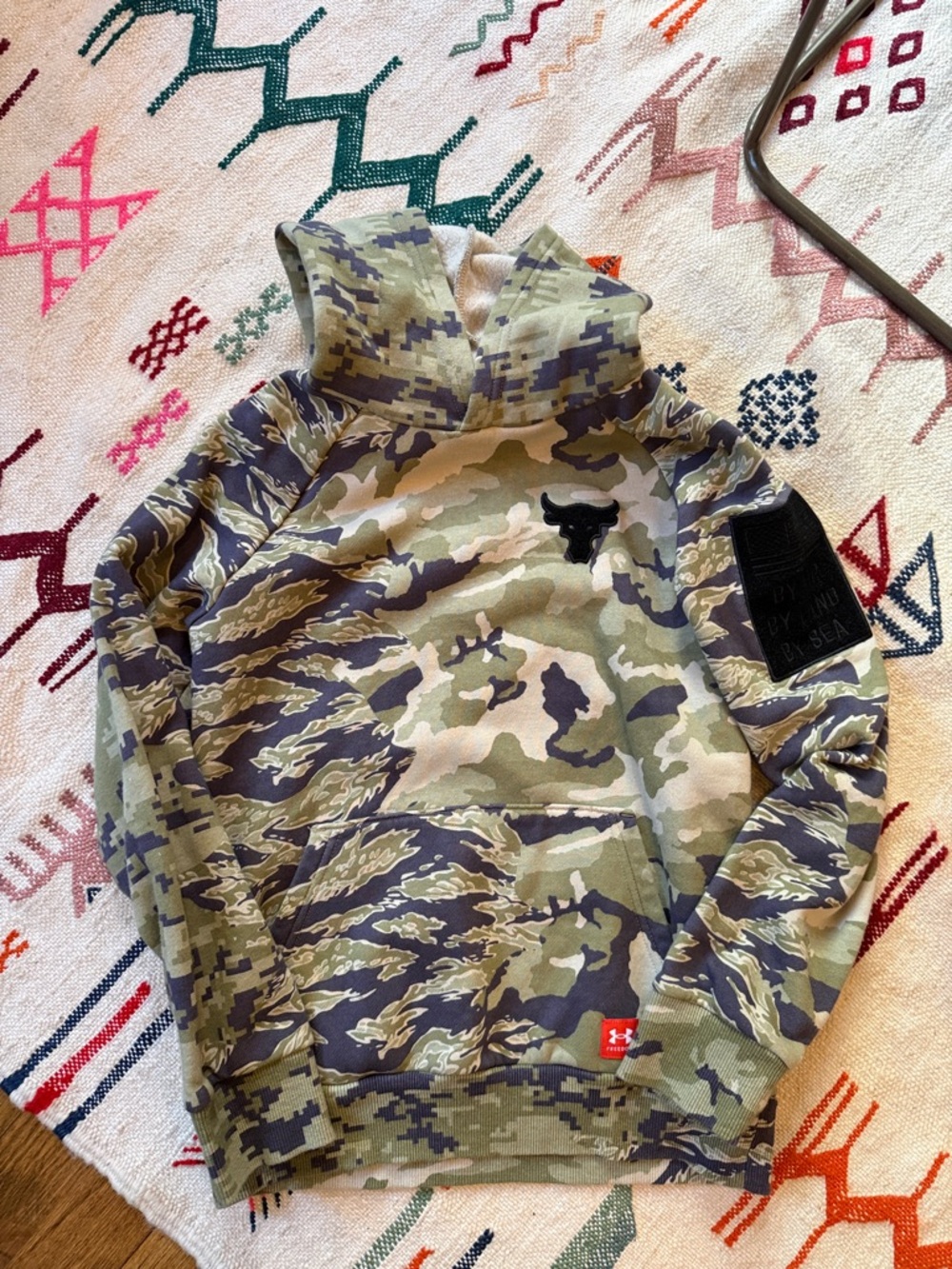 Under Armour Kids Camo Hoodie Green Tan Brown